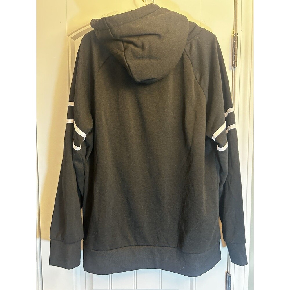 Bobbie Brooks 1X Warning I Really Don’t Care Sherpa Hoodie Black Plus Size Plush - Picture 15 of 16